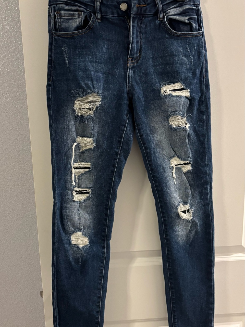 KanCan Dark Blue Ripped Skinny Jeans